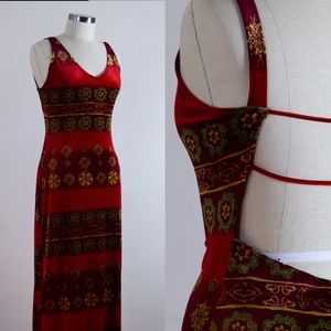 💘scandalous velvety red backless valentines dress